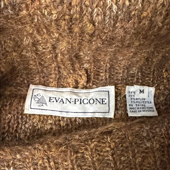 Evan Picone Brown Cowl Neck Sweater - Picture 7 of 9